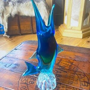 Murano Blown‎ Glass Fish Vase